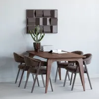 WOOOD Rubo eettafel 180X95 cm mangohout bruin